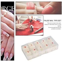 Picture of Cicaaaee 1 Box/500Pcs Tips Natural Color Half Cover Fake False French