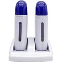 Picture of Portable Depilatory Wax Heater With Double Base Blue Cover Beauty Wax
