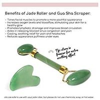 Picture of 2Pcs Anti-Aging Jade Roller Massage And Gua Sha Facial Tools Set