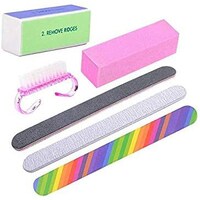 Picture of Elite99 6Pcs/Set Nail Files Brush Durable Buffing Grit Sand Fing Nail