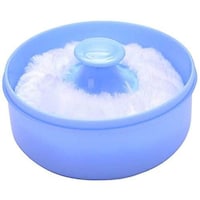 Picture of Baby Body Cosmetic Powder Puff Sponge Box Case Container,Blue