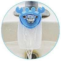 Picture of Blue And White Cute Bathroom Sink Faucet Chute Extender Crab Children