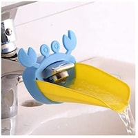 Picture of Blue And Yellow Bathroom Sink Faucet Chute Extender Crab Children Kids