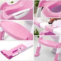 Picture of Foldable Children Potty Seat With Ladder Cover Pp Toilet Adjustable