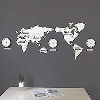Picture of Wooden Map True Puzzle Decoration, White