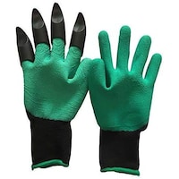Picture of Garden Gloves With Claws Pack Of 10 Firm Grip, Durable, Green