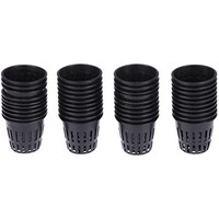 Picture of Yardwe Hydroponic Slotted Mesh Net Cups, Black, 40 pcs