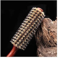 Picture of Nicexiongdeisix Wooden Round Hair Brush For All Hair Wood Natural Boar