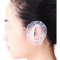Picture of 100 Pieces Transparent Disposable Ear Protector Covers Shower Caps