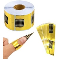 Picture of Nail Art Forms Sticker, 1 Roll Of 500Pcs Nail Paper Holder Acrylic