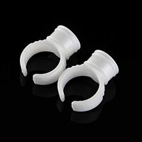 Picture of Dorliona 100 Pcs Medium White Tattoo Ink Ring Cup Disposable