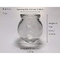 Picture of Fire Glass Cupping Set Jars Professional Quality Glass Cupping, Por