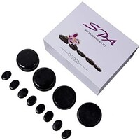 Picture of Hot Stone Massage Set - 16 Pcs Natural Volcanic Energy Heated Basal