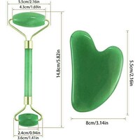 Picture of Jade Roller For Face Real Jade 100% Jade And Gua Sha Set