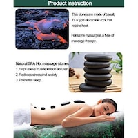 Picture of Spa Hot Massage Stone Set With Heater Box Natural Black Basalt Ston