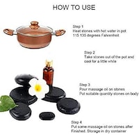 Picture of Spa Hot Stone Massage Kit - 4 Pcs Natural Lava Heated Warmer