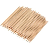 Picture of 100Pcs Nail Art Wood Sticks Wooden Cuticle Remover Pusher