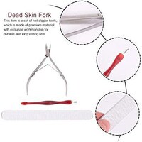 Picture of Frcolor 3Pcs Cuticle Trimmer Nail Nipper Dead Skin Fork Scissor