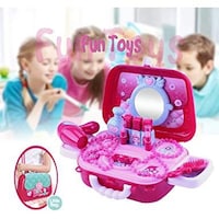 Picture of 20Pcs/27Pcs Makeup Toy Kitchen Toy With Backpack Dressing Table