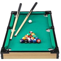 Picture of 31-Inch Indoor Mini Tabletop Pool Table Set With 1 Triangle, 16 Balls