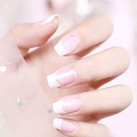 Picture of 500Pcs Nail Tips French Half Cover False Nails White Colour