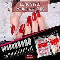 Picture of Honger Fake Nails 500Pcs Full Cover Nails Tips Extension Long Oval