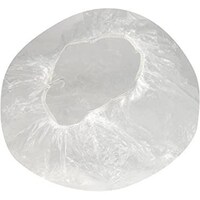 Picture of Disposable 100 Pcs Plastic Waterproof Clear Shower Caps Bath Shower