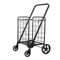 Picture of Black Heavy Duty Portable Folding Shopping Utility Cart Trolley