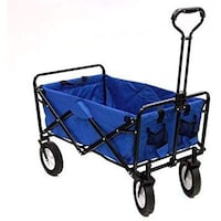 Picture of Folding Cart For Shopping And Going Outdoor Activities Blue Color
