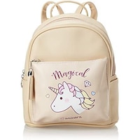 Picture of Unicorn Leather School Backpack for Kids, Beige