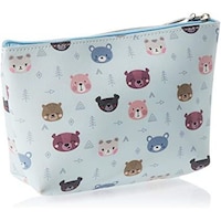 Picture of Colorful Bear Heads Print Design Pouch