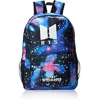 Picture of KPOP BTS Army Galaxy Design Backpack, Blue & Pink