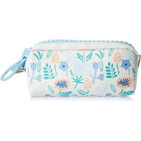 Picture of Leaves Design Big Zipper Pouch Blue