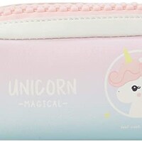 Picture of Unicorn Design Big Zipper Pouch Pink