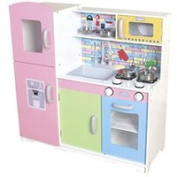 Picture of Galb Al Gamar Wooden Play House ,Wooden pink play house children's DIY toy kitchen 7128