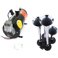 Picture of Powered Train Horn Kit 4 Trumpet With Air Compressor 12V For Car