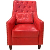 Picture of Jilphar Furniture Tufted Armchair With Nail Heads Red - JP5014
