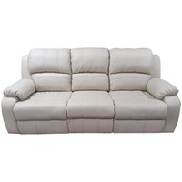 Picture of Jilphar Furniture 3 Seater Leather Recliner Sofa White