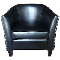 Picture of Jilphar Furniture Leather Single Seater Sofa, Black -JP5007A