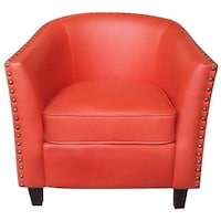 Picture of Jilphar Furniture Leather Single Seater Sofa, Orange - JP5017-