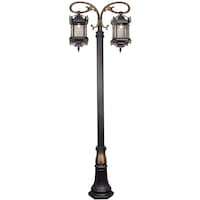Picture of Target Coffee Colour Antique Brass Outdoor Pole 8012-2