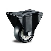 Picture of GLM Polyurethane Fixed Caster Wheel, B040BPUF, 1.5inch, Black