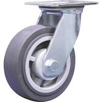 Picture of GLM Thermoplastic Rubber Swivel Caster Wheel, WH30125TPR, 5inch, Silver