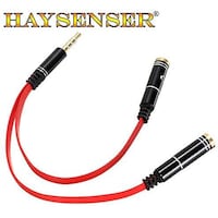 Picture of HAYSENSER Audio Splitter Earphone Extension Cable Jack, 3.5mm