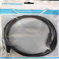Picture of Haysenser Fiber Optic Digital Optical Fiber Audio Cable for Soundbar Speakers Television Gaming, Black, 1.5 Meter