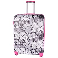 Picture of Golden land Design Trolley Bags Flower Design White - 3 Pieces