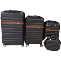 Picture of Murano Trolley Bags with Small Bag, 4 Pieces, Black