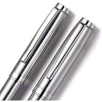 Picture of Akflash ALL SILVER Design Metal Ballpoint Pen, Twist-Action Metal Pen