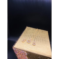 Picture of Gold Plated Set(Earrings, Necklace)With Zircon Stone