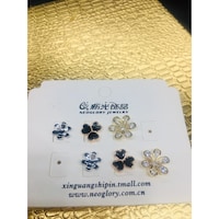 Picture of Hot Wholesale 3 Pairs One Set Flower Stud Earrings Group Made